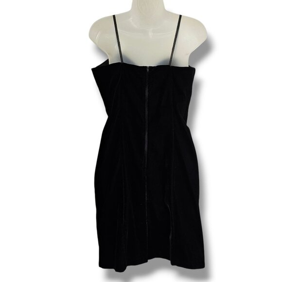 Vintage Rampage Black Velvet Dress Floral Bolero Jacket Set 11 Whimsigoth 80 90s - Picture 6 of 11